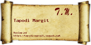 Tapodi Margit névjegykártya