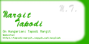 margit tapodi business card